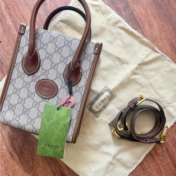 Gucci Tan and Brown Women's Tote Bag - Picture 1 of 3